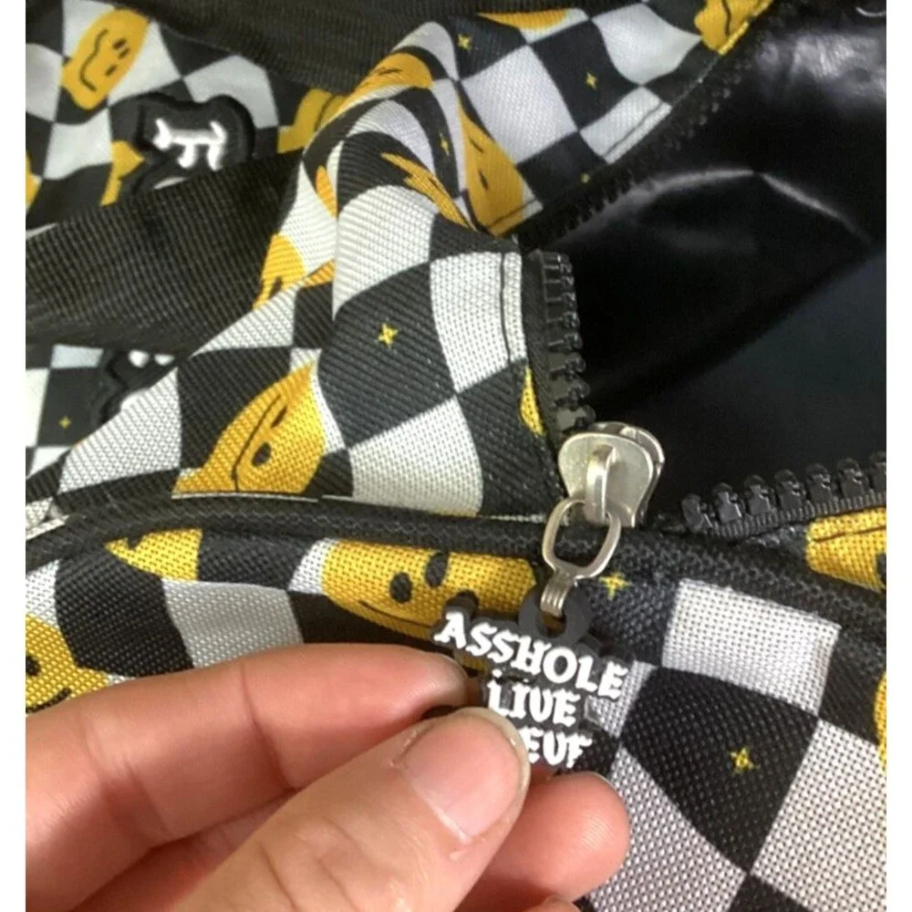 A**holes Live Forever 'Have A Nice Trip' Duffel Bag Smiley Faces All-Over Print